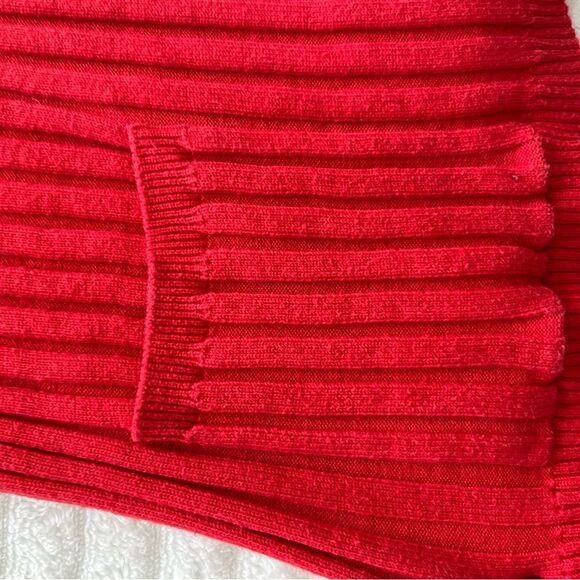 Cable & Gauge Cardigan Sweater X-Large Red/White EUC Lots of Stretch - Picture 8 of 10
